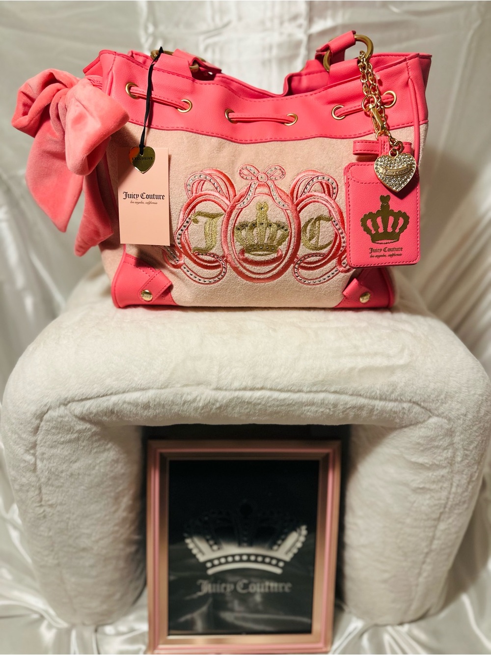 Juicy Couture | Lovers Club Daydreamer Tote |Pink Diamond/Pink 💎🎀